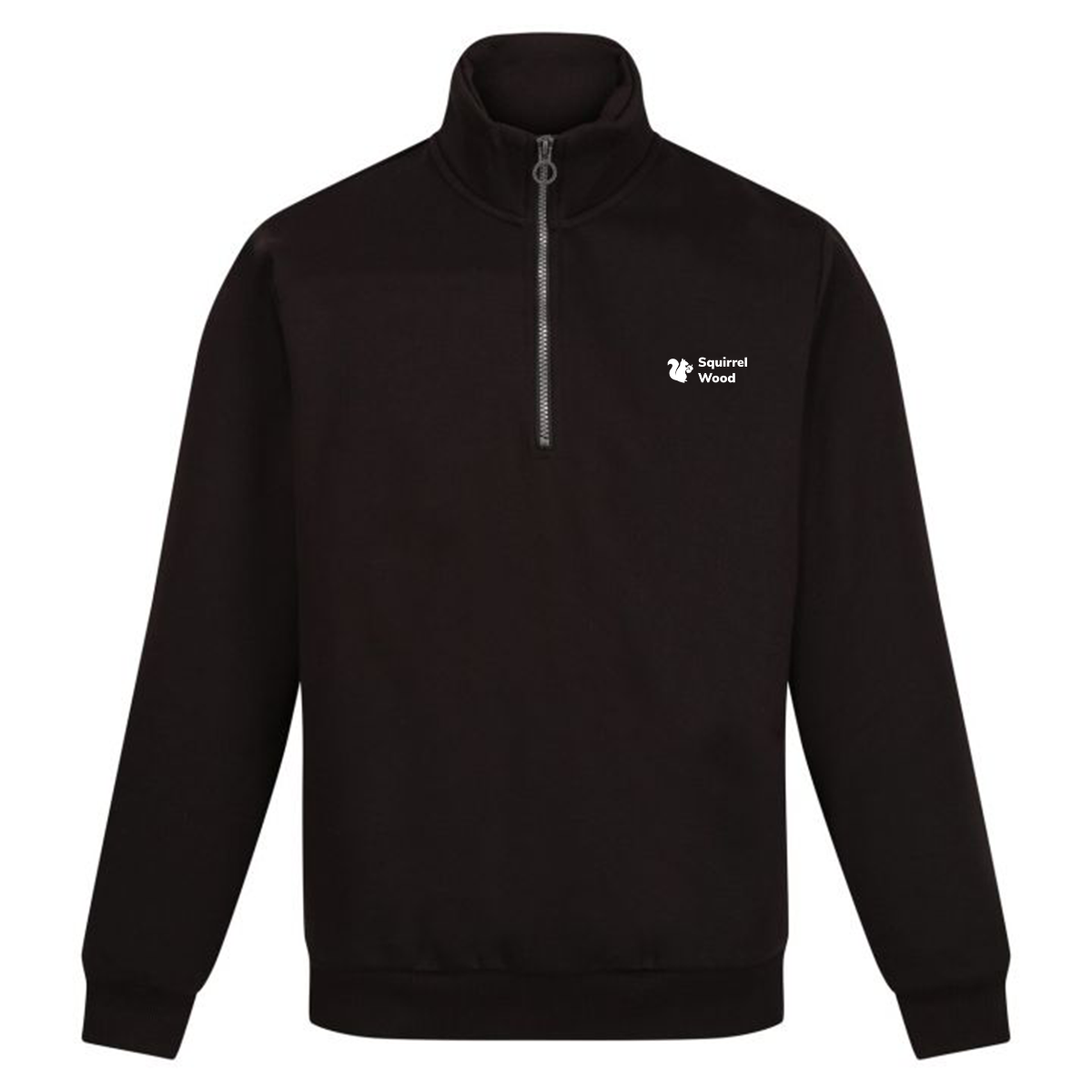 Squirrel Wood 1/4 Zip Black