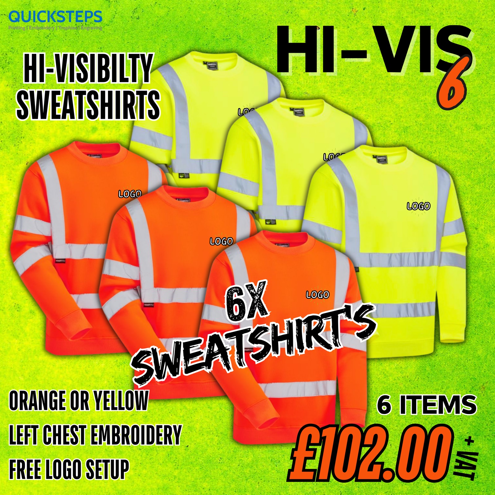 SuperTouch Hi-Vis 6 - 6 Sweatshirts